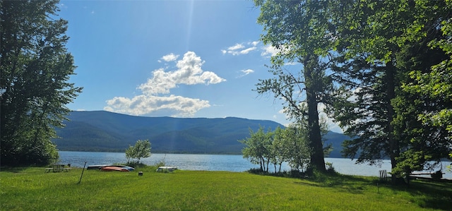 22747 Mt Highway 83, Bigfork, MT 59911 - water view with a mountain backdrop
