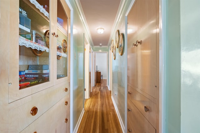 209 Spruce St, Anaconda, MT 59711 - corridor with wood finished floors and crown molding