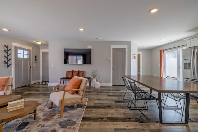 605-607 Leslie Ave, Helena, MT 59601 - dining space with dark wood finished floors and recessed lighting