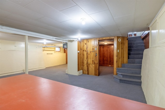1414 Boulder Ave, Helena, MT 59601 - below grade area with stairway and carpet flooring