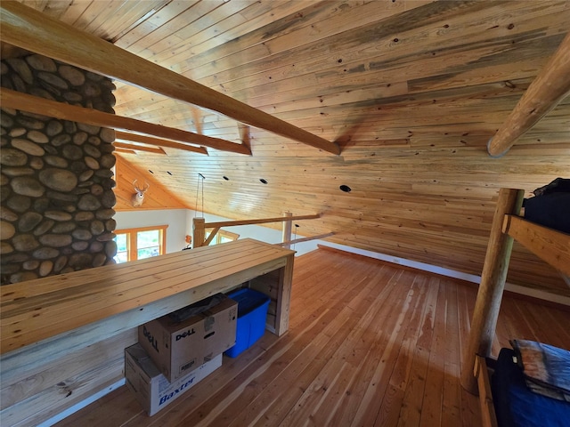 670GUSCREEK Gus Creek Rd, Yaak, MT 59935 - bonus room featuring wood-type flooring, wooden ceiling, and wood walls