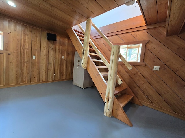 670GUSCREEK Gus Creek Rd, Yaak, MT 59935 - basement with wooden walls and wood ceiling