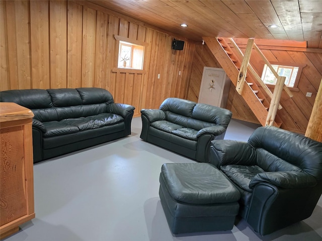 670GUSCREEK Gus Creek Rd, Yaak, MT 59935 - living area with wooden walls and wooden ceiling