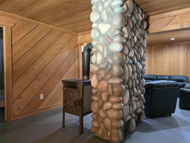 670GUSCREEK Gus Creek Rd, Yaak, MT 59935 - detailed view of wooden ceiling and wooden walls