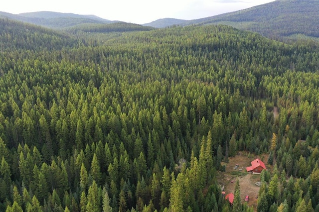 670GUSCREEK Gus Creek Rd, Yaak, MT 59935 - mountain view featuring a heavily wooded area