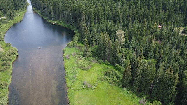 670GUSCREEK Gus Creek Rd, Yaak, MT 59935 - aerial overview of property's location featuring a large body of water and a heavily wooded area