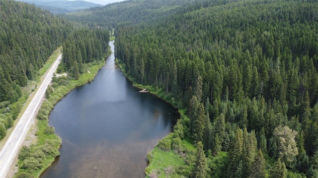 670GUSCREEK Gus Creek Rd, Yaak, MT 59935 - view of property location with a forest and a water and mountain view