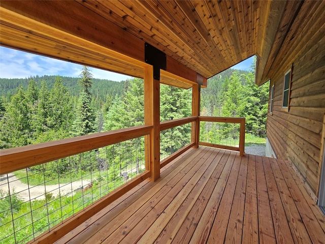 670GUSCREEK Gus Creek Rd, Yaak, MT 59935 - deck with a view of trees