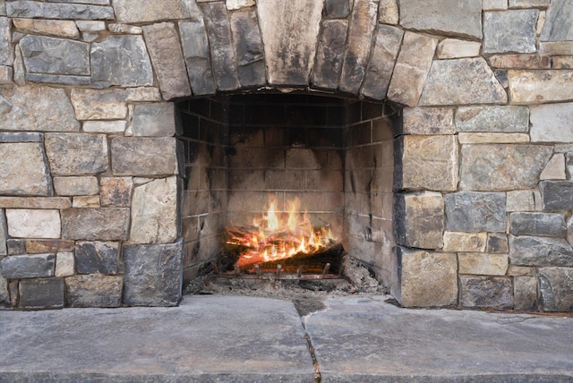 54 Bluebird Dr, Kalispell, MT 59901 - detailed view of a warm lit fireplace