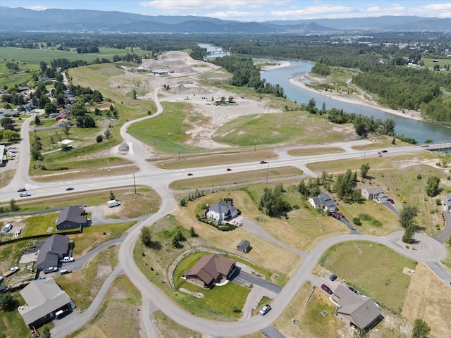 54 Bluebird Dr, Kalispell, MT 59901 - aerial overview of property's location with a water and mountain view