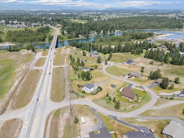 54 Bluebird Dr, Kalispell, MT 59901 - aerial overview of property's location with a nearby body of water