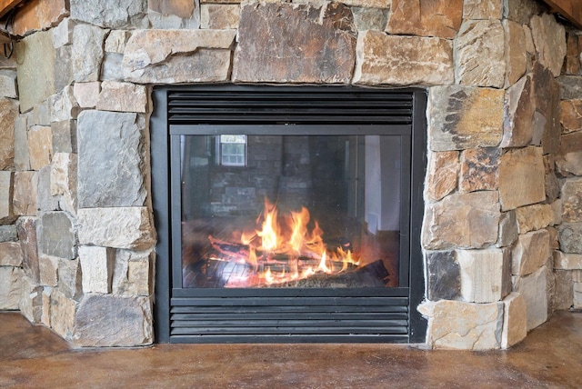 54 Bluebird Dr, Kalispell, MT 59901 - detailed view of a fireplace and concrete floors