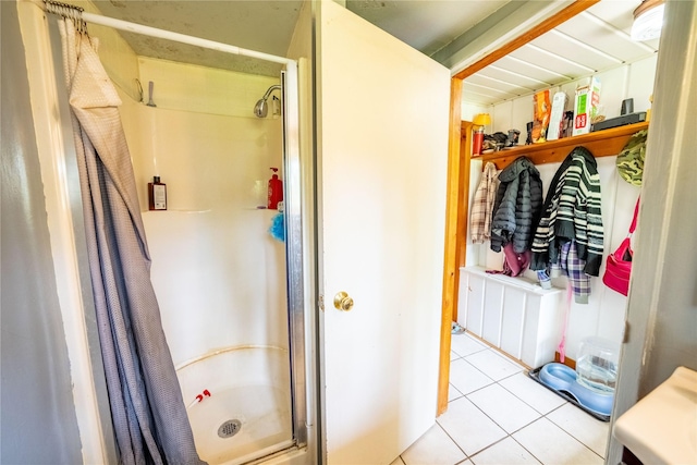 38534 US Highway 2, Libby, MT 59923 - bathroom with a stall shower and tile patterned flooring