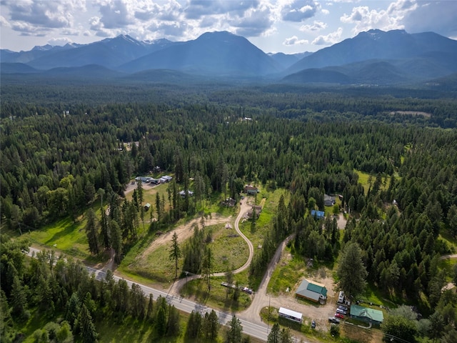 38534 US Highway 2, Libby, MT 59923 - aerial view of property's location featuring a forest and a mountainous background