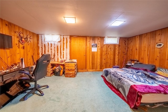 38534 US Highway 2, Libby, MT 59923 - bedroom with carpet floors and wooden walls