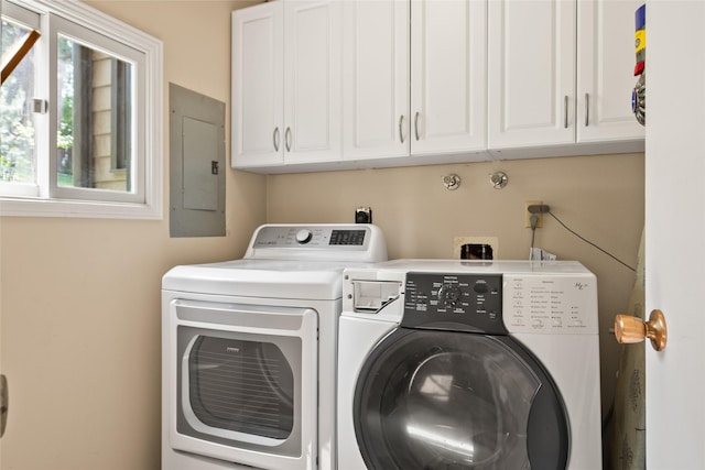 4280 Fox Farm Rd, Missoula, MT 59802 - washroom featuring electric panel, washer and dryer, and cabinet space