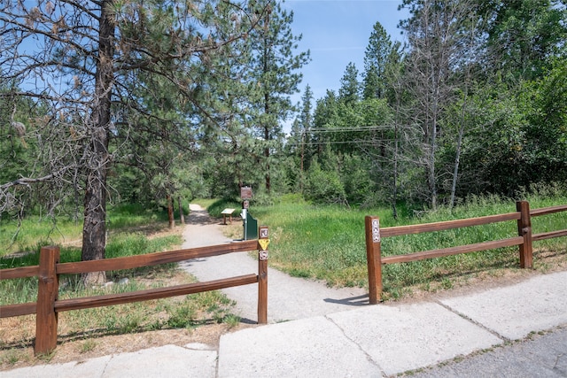 4280 Fox Farm Rd, Missoula, MT 59802 - gate with a wooded view