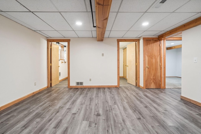 378 Last Best Pl, Kalispell, MT 59901 - empty room featuring wood finished floors, recessed lighting, and a paneled ceiling