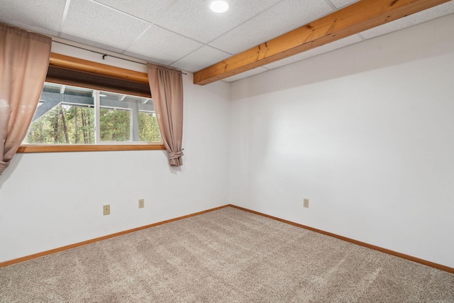378 Last Best Pl, Kalispell, MT 59901 - carpeted spare room with baseboards and a drop ceiling