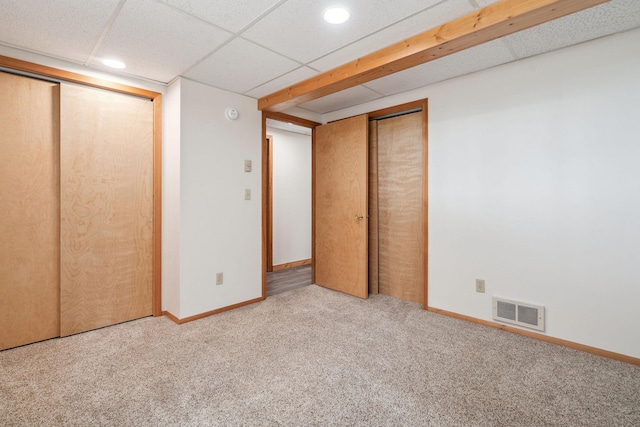 378 Last Best Pl, Kalispell, MT 59901 - unfurnished bedroom with carpet flooring, recessed lighting, and a paneled ceiling
