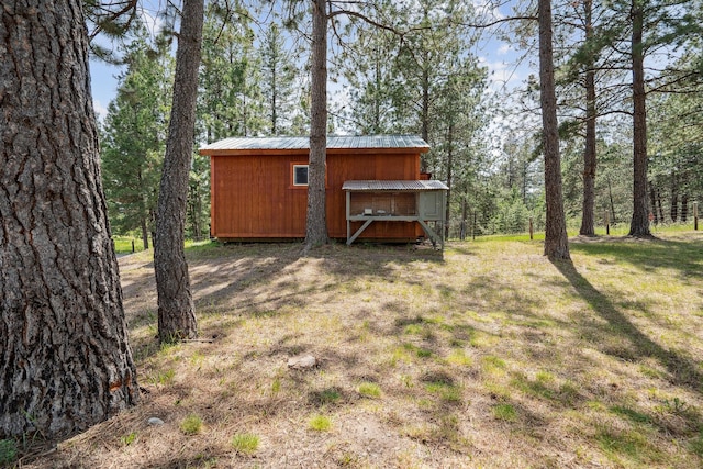 378 Last Best Pl, Kalispell, MT 59901 - view of green lawn with an outdoor structure