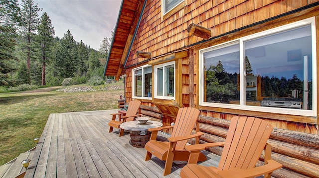 18998 Oris Ln, Florence, MT 59833 - deck featuring a yard