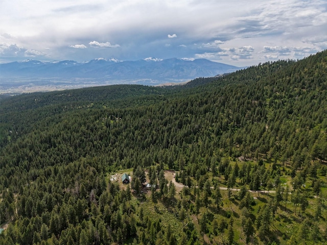 18998 Oris Ln, Florence, MT 59833 - bird's eye view of a heavily wooded area and a mountain backdrop