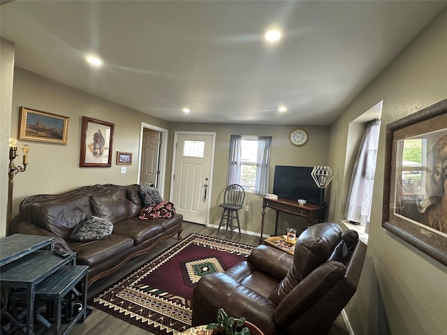 34 E Summit St, Butte, MT 59701 - living room featuring wood finished floors and recessed lighting