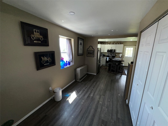 34 E Summit St, Butte, MT 59701 - hallway featuring dark wood-style flooring and recessed lighting