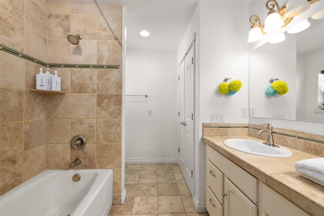 443 Karrow Ave, Whitefish, MT 59937 - full bath with vanity, shower / tub combination, and recessed lighting
