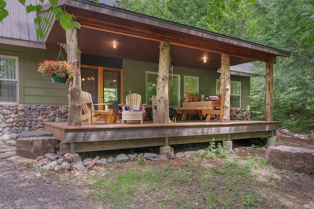 983 Lake Dr, Columbia Falls, MT 59912 - view of wooden deck