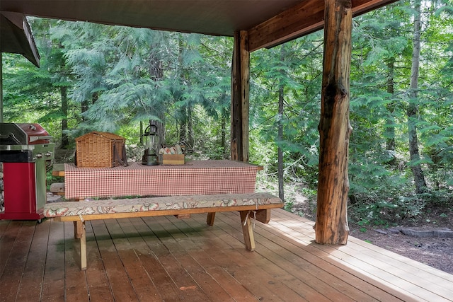 983 Lake Dr, Columbia Falls, MT 59912 - wooden deck with grilling area