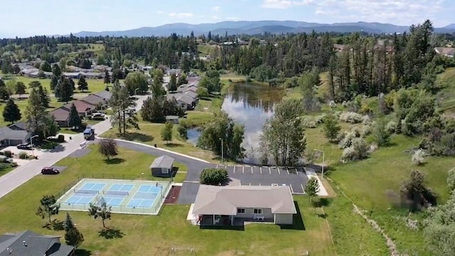 209 E Nicklaus Ave, Kalispell, MT 59901 - aerial overview of property's location featuring a water and mountain view