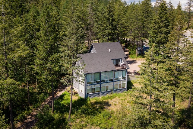 100 Deep Bay Dr, Lakeside, MT 59922 - view from above of property featuring a forest