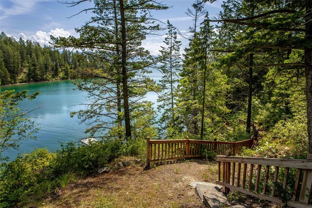100 Deep Bay Dr, Lakeside, MT 59922 - view of yard featuring a water view and a forest view