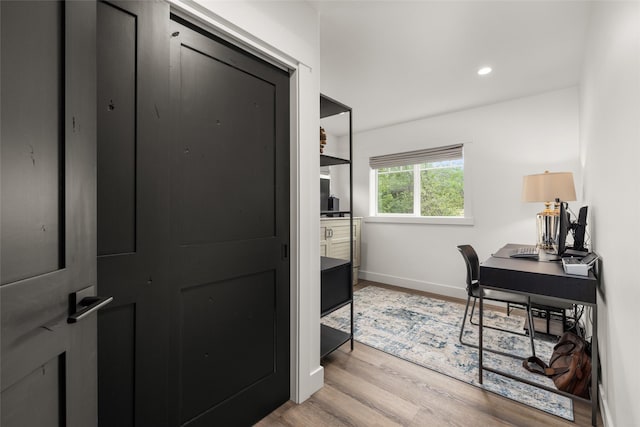 441/443 Karrow Ave, Whitefish, MT 59937 - office with wood finished floors and recessed lighting