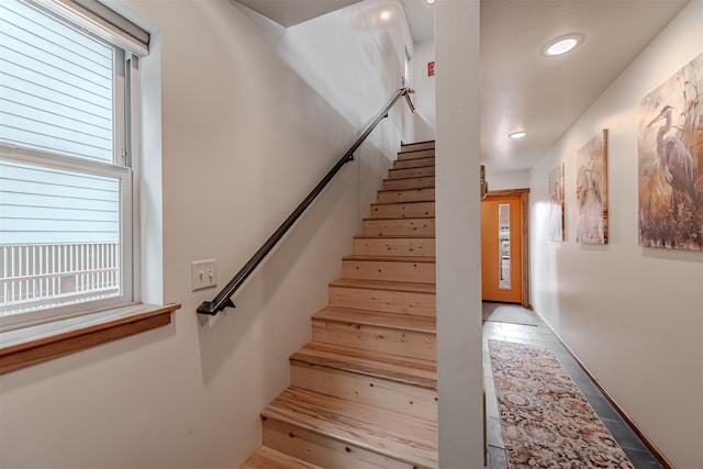 620 Phillips St Unit B, Missoula, MT 59802 - stairway featuring recessed lighting