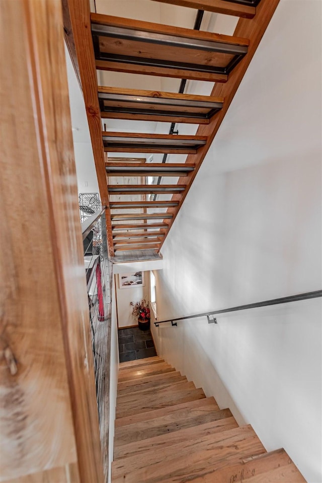 620 Phillips St Unit B, Missoula, MT 59802 - stairway featuring wood finished floors