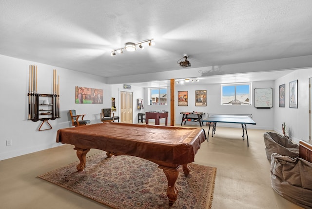 9 Blue Stem Way, Three Forks, MT 59752 - recreation room with a textured ceiling and billiards table