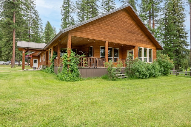 6611 Packer Creek Rd, Haugan, MT 59842 - back of property featuring a metal roof
