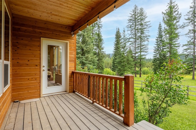 6611 Packer Creek Rd, Haugan, MT 59842 - wooden terrace with a yard