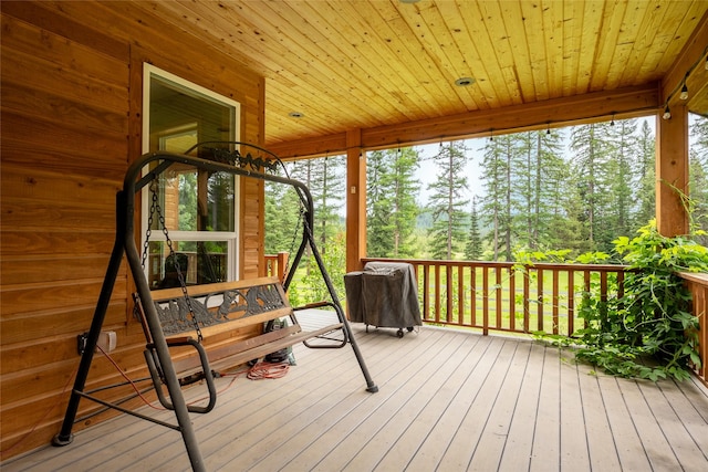 6611 Packer Creek Rd, Haugan, MT 59842 - view of wooden deck