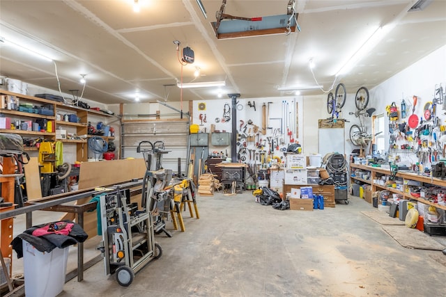 6611 Packer Creek Rd, Haugan, MT 59842 - garage featuring a workshop area