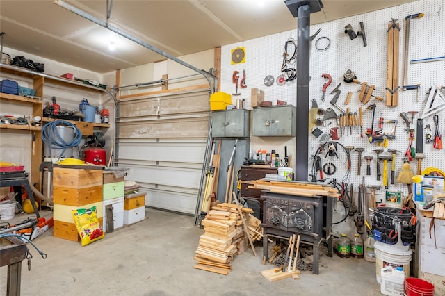 6611 Packer Creek Rd, Haugan, MT 59842 - garage featuring a workshop area