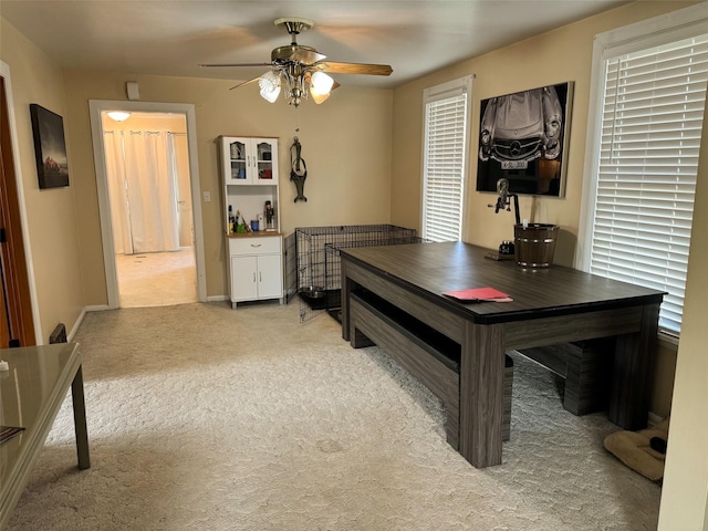 2527 1st Ave S, Great Falls, MT 59401 - office with light colored carpet and ceiling fan