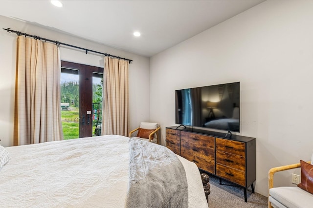 153 Slopeside Dr Unit 14, Whitefish, MT 59937 - carpeted bedroom featuring recessed lighting and access to exterior