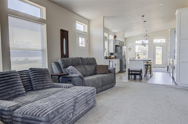 5610 Hauser Damn Rd, Helena, MT 59602 - living area featuring healthy amount of natural light and lofted ceiling