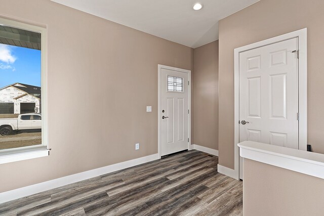 243 Stirling Loop, East Helena, MT 59635 - entrance foyer featuring dark wood finished floors and recessed lighting