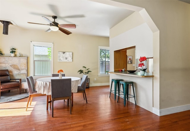 915 3rd St, Missoula, MT 59802 - dining room with wood finished floors and a ceiling fan