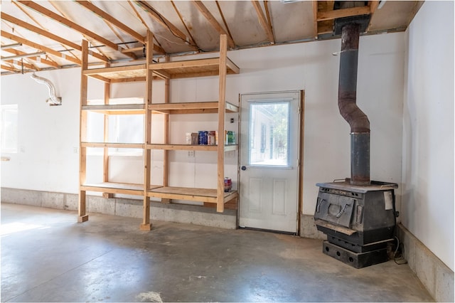 915 3rd St, Missoula, MT 59802 - basement with a wood stove